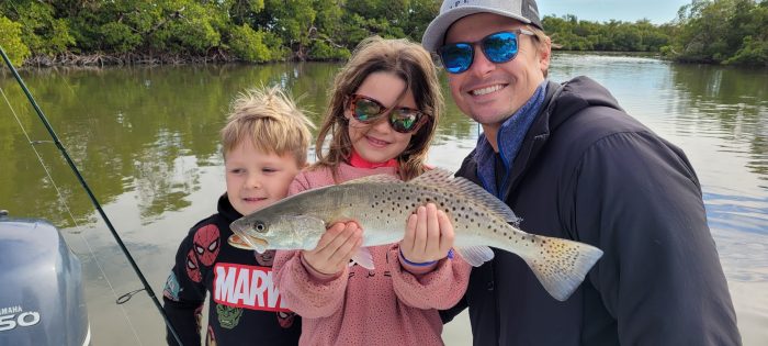 Kids have a great day catching fish! - Naples Fishing Guide