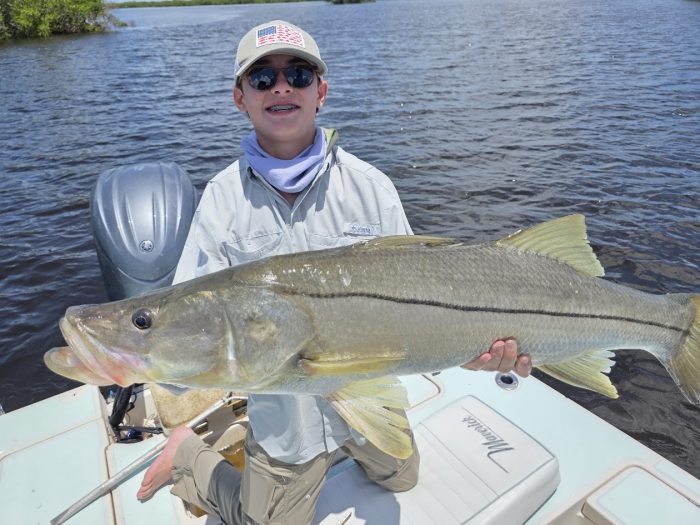 Naples fishing charter produces giant snook