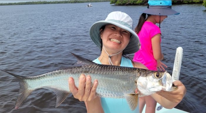 Mom with a tarpon